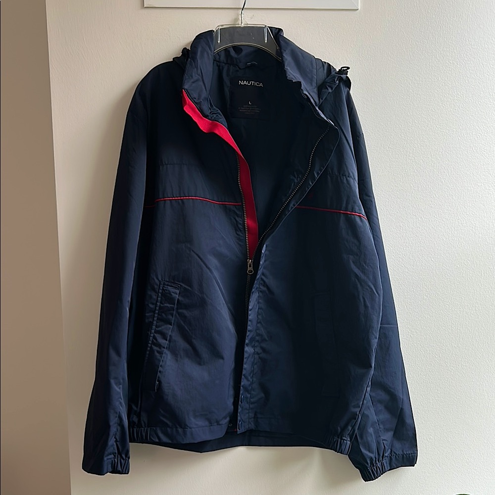 Nautica Blue and Red Windbreaker Jacket